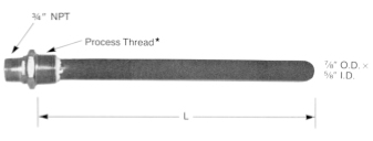 Metal-Ceramic Protecting Tube with Fitting 2 | Thermo Sensors