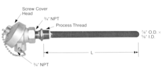 Metal-Ceramic Protecting Tube with Fitting 3 | Thermo Sensors