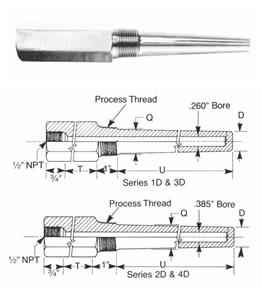 Threaded Thermowells - Tapered 2 | Thermo Sensors